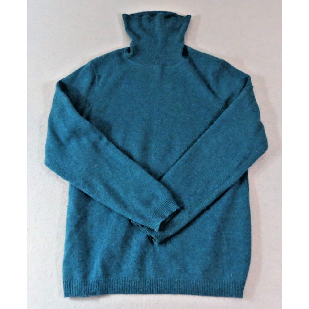 Charter Club Quiet Luxury 100% Cashmere Pointelle Knit Turtleneck Women's Size L